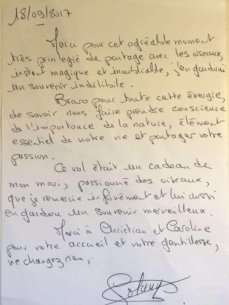 Avis Vol en ULM avec les oies 18.09.2017