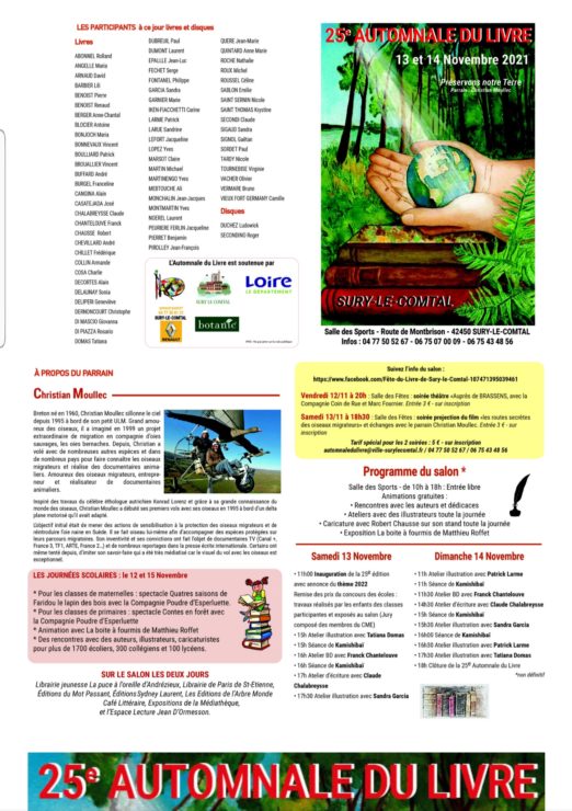 Programme salon livre Moullec Parrain