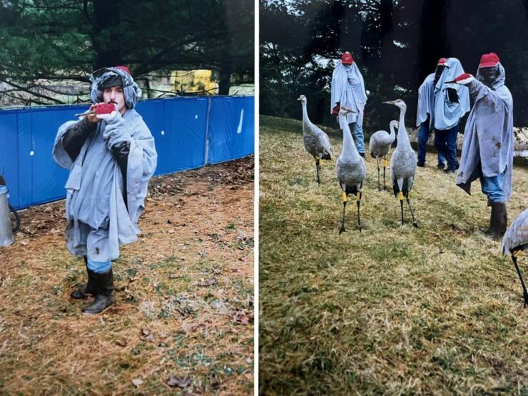 Christian Moullec en déguisement de Grues